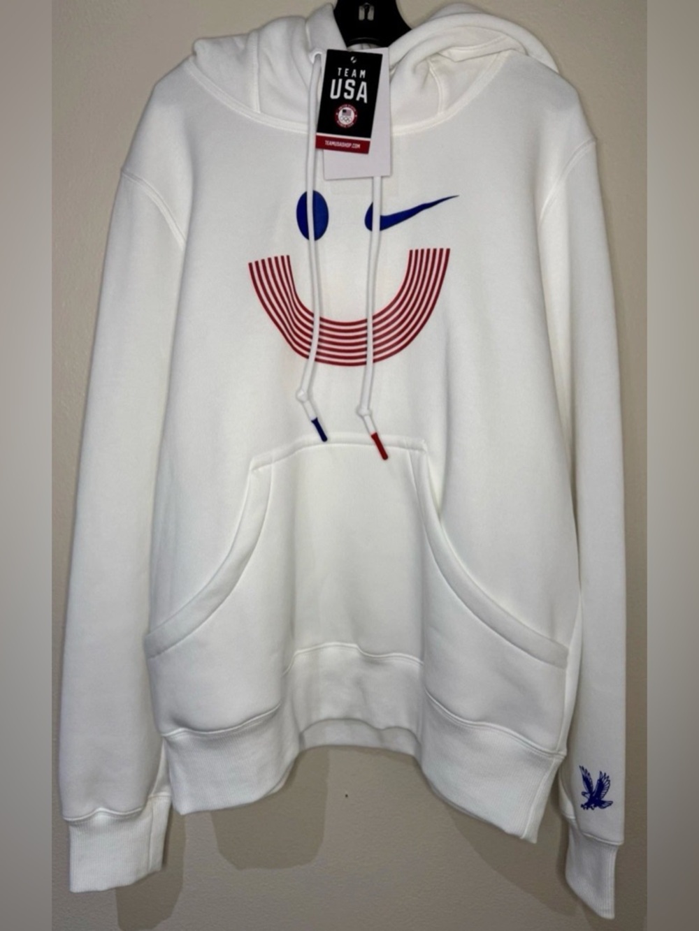 New Nike Team USA Solo Swoosh Pullover Hoodie Paris Olympics FN2831 Women's M